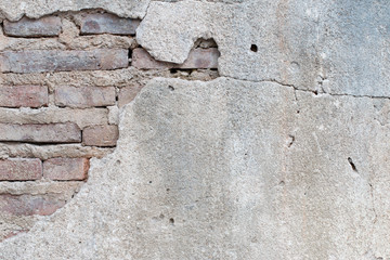 cracked concrete vintage brick wall background