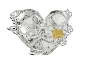 Bundled glass heart,Lock glass heart.