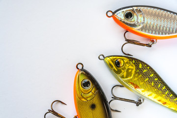 Fishing Lures on white
