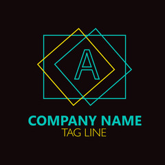 Fototapeta premium A Letter Logo Design.Sign.Symbol