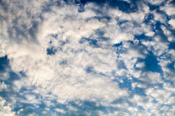 colorful dramatic sky with cloud at sunset