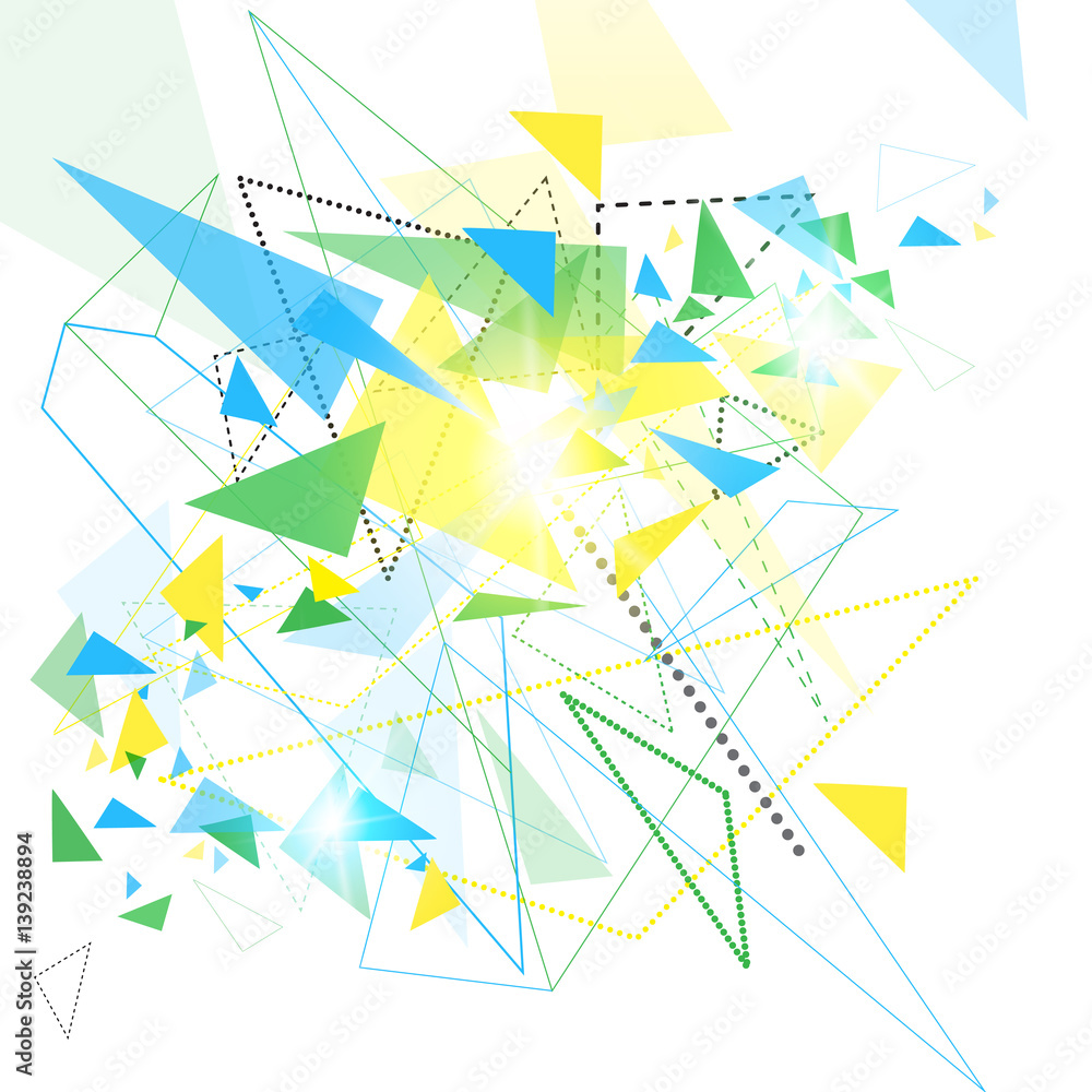 Poster abstract colorful geometrical background copy space vector