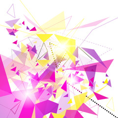 Abstract Colorful Geometrical Background Copy Space Vector Illustration