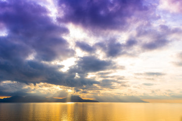 Fototapeta premium Cloudscape on Elba Island in Tuscany