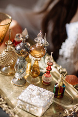 perfume bottles on the table