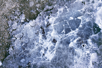 Cracked ice texture background