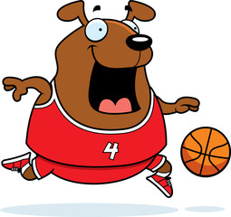 Cartoon Dog Basketball