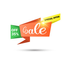 Spring Sale Shopping Special Offer Holiday Banner Flat Vector Illustration