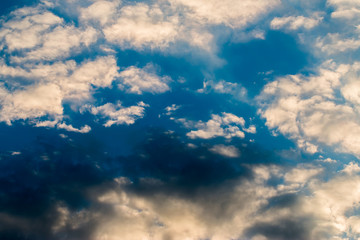 Fototapeta premium colorful dramatic sky with cloud at sunset