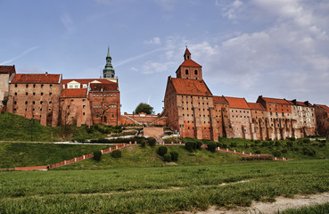 Fototapeta na wymiar Gothic granaries Grain brick in Grudziadz in Poland.