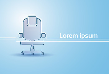 Office Chair Silhouette Empty Seat Furniture Isolated Vector Illustration