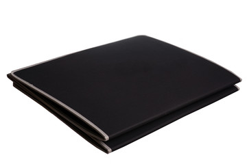 gray yellow yoga mat on a white background