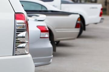 Fototapeta premium Back of car parking