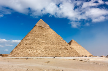 Fototapeta na wymiar The Great and 2nd Pyramids at Giza, Cairo