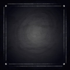 Empty border on blackboard chalkboard background © darkbird