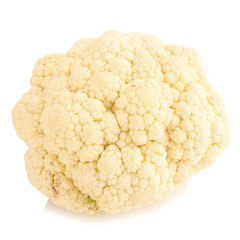 Fresh cauliflower cabbage vegetable on white background
