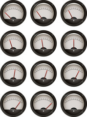 Naklejka premium 10 Steps of an Analog Meter