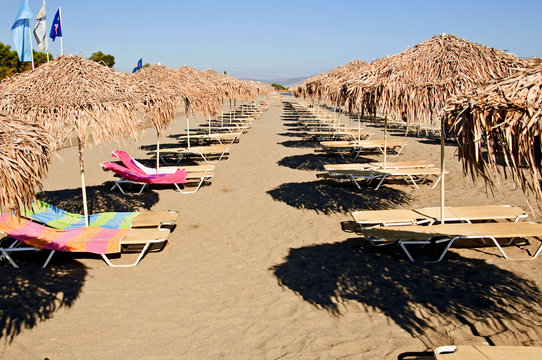 The beach at Gerani, Crete in morning sunshine