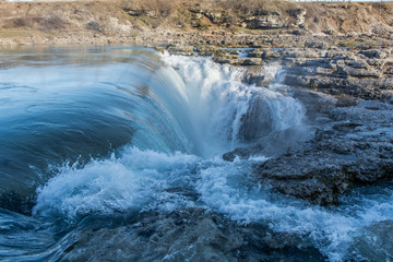 Beautiful blue waterfall