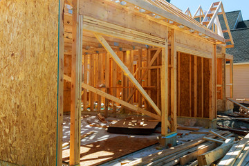 A new stick built home under construction