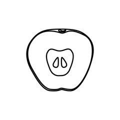 Apple delicious fruit icon vector illustration graphic design