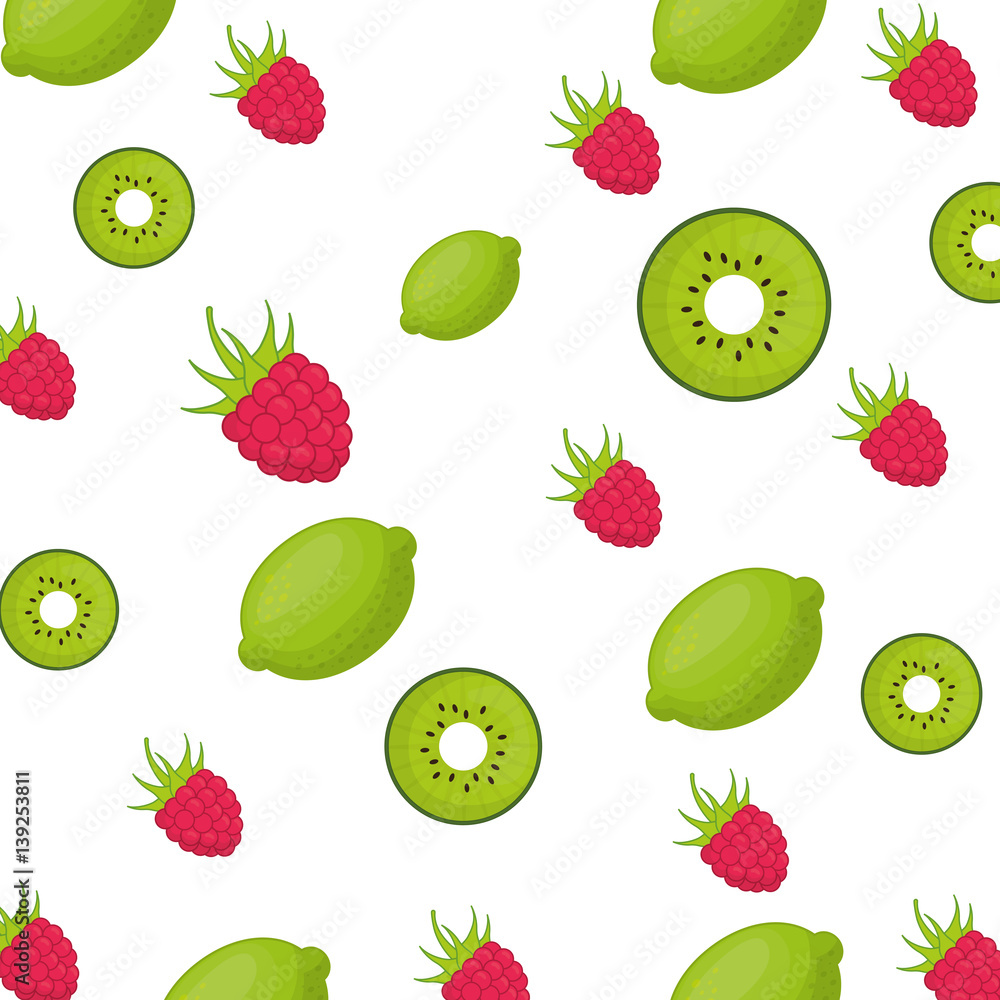 Poster set of delicious fruits icon vector illustration graphic design