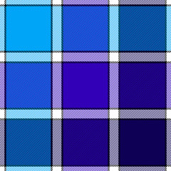Blue color check plaid seamless pattern