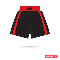 Boxing shorts color flat icon for web and mobile design