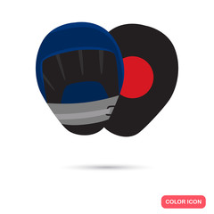 Training mitts color flat icon for web and mobile design