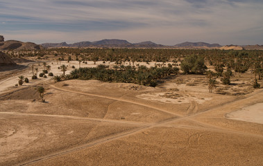 Scenic and tranquil desert near Merzouga, Morocco