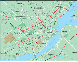 Quebec Area Map
