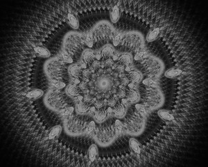 Colorful flower mandala fractal star