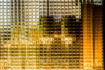 Glass block wall background