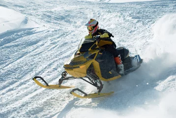 Foto op Canvas Snowmobile racing. © zergsv