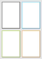 Set of Colorful Frames Photo