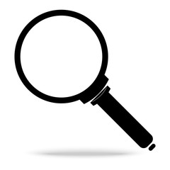 Magnifying glass isolated on white background. Search Icon. Vector illustration.