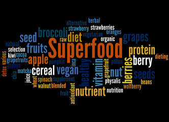 Superfood, word cloud concept 3