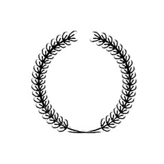 Wreath leaves ornament icon vector illustration graphic design