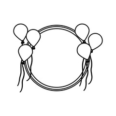 Air balloons decorative icon vector illustration graphic design