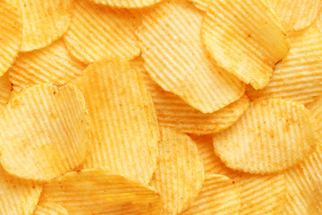 background corrugated golden chips with texture
