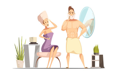 Hair Removal Depilation Family Cartoon Illustration