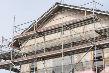 Fototapeta premium Baustelle eines einzelhauses
