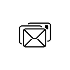 Correspondence Icon. Flat Design.