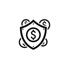 Secure Transactions Icon. Flat Design.
