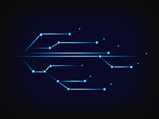 internet connections lines & leds vector