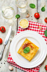 Chicken sweet potato spinach lasagna