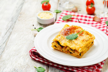 Chicken sweet potato spinach lasagna