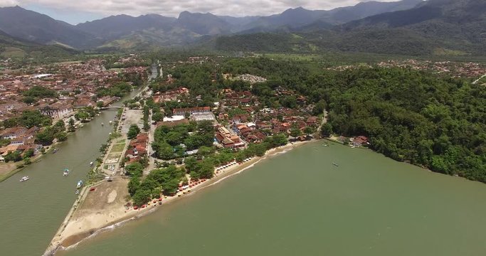 Aerial View of Paraty, Rio de Janeiro, Brazil