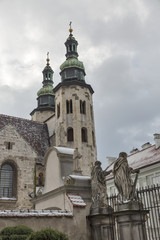 Naklejka na ściany i meble St. Andrew Church bell towers in Krakow, Poland.