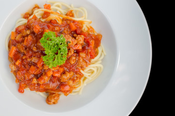 spaghetti red sauce